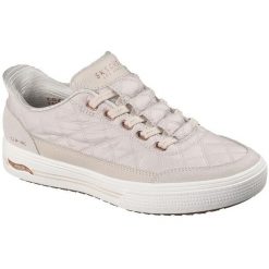 Buty sportowe damskie Skechers Arch Fit Arcade cuddle Steps. Brązowe buty treningowe Skechers, bez wzorów, z syntetyku, bez zapięcia, na fitness i siłownię. Za 490.00 zł.