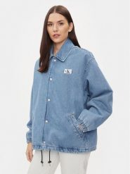 Calvin Klein Jeans Kurtka jeansowa Skater J20J223258 Niebieski Relaxed Fit. Niebieskie kurtki Calvin Klein Jeans, m, bez wzorów, z bawełny, bez kaptura. Za 729.99 zł.