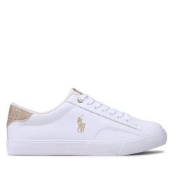 Tenisówki Polo Ralph Lauren. Białe trampki Polo Ralph Lauren, bez wzorów, bez zapięcia. Za 299.99 zł.