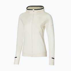 Kurtka do biegania damska Mizuno Warmalite Hybrid Full Zip. Białe kurtki do biegania Mizuno, bez wzorów, bez kaptura, do biegania. Za 229.99 zł.