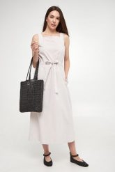 Sukienka w paski Panfilo MAX MARA LEISURE. Sukienki Max Mara Leisure, bez wzorów, bez kołnierzyka, bez ramiączek. W wyprzedaży za 944.25 zł.