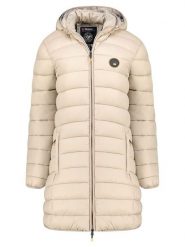 Geographical Norway Płaszcz pikowany "Atikamap" w kolorze kremowym rozmiar: XXL. Brązowe płaszcze Geographical Norway, xxl, bez wzorów, bez kaptura. Za 158.10 zł.