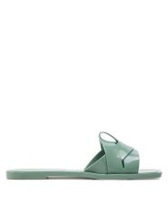 JENNY Klapki CT0803-4 Zielony. Zielone klapki Jenny, bez wzorów, z syntetyku, bez obcasa, bez zapięcia. Za 39.99 zł.