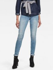 G-Star Dżinsy "3301" - Skinny fit - w kolorze błękitnym rozmiar: W24/L30. Niebieskie jeansy G-Star, l, z aplikacjami, klasyczne, z podwyższonym stanem. Za 152.98 zł.