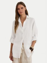 LAUREN RALPH LAUREN Koszula 200782777001 Biały Relaxed Fit. Białe koszule Lauren Ralph Lauren, m, bez wzorów, ze lnu, bez kołnierzyka, bez ramiączek. Za 709.99 zł.