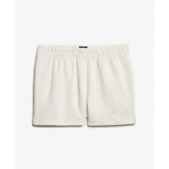 Krótki haftowany ton w ton damski Superdry Athletic Essentials. Białe szorty Superdry, bez wzorów, eleganckie. W wyprzedaży za 141.75 zł.