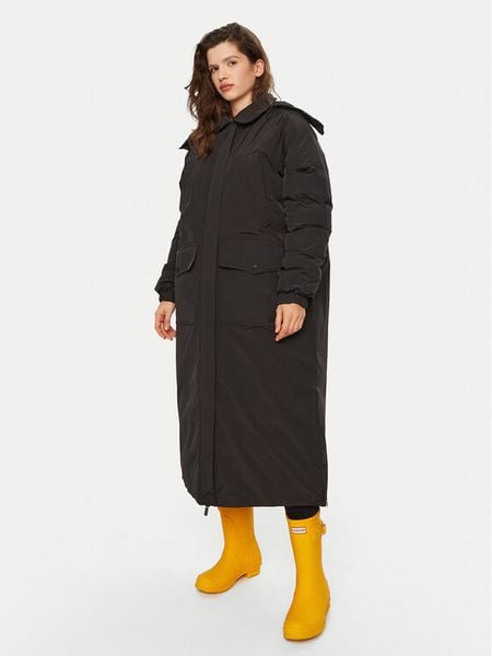 Hunter Płaszcz przejściowy HARW0014242 Czarny Regular Fit. Czarne płaszcze Hunter, xl, bez wzorów, z syntetyku, bez kaptura. Za 424.99 zł.