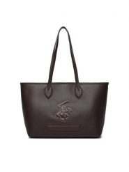 Beverly Hills Polo Club Torebka CWBEO-BHPC-L-006-10 Brązowy ciemny. Brązowe shopper bag Beverly Hills Polo Club, bez wzorów, ze skóry, bez dodatków. Za 229.99 zł.