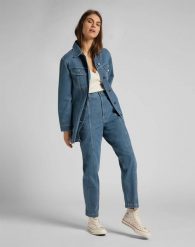 DAMSKA KURTKA JEANSOWA LEE RELAXED RIDER JACKET GREY BALA L54BMMOJ. Szare kurtki Lee, l, bez wzorów, z jeansu, bez kaptura. Za 239.99 zł.