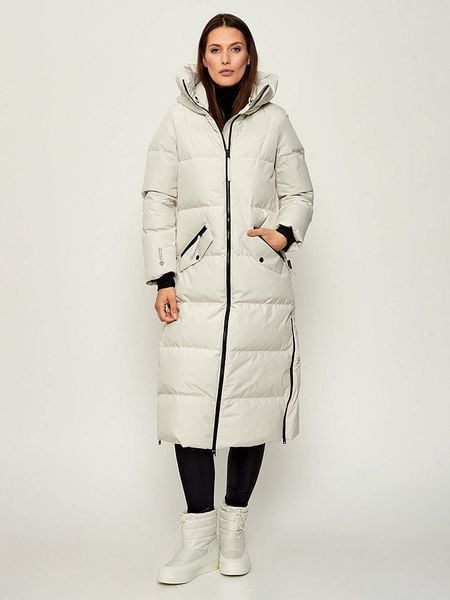 Woolrich Płaszcz puchowy "GTX" w kolorze kremowym rozmiar: L. Brązowe płaszcze Woolrich, l, bez wzorów, z puchu, bez kaptura. Za 4,153.53 zł.