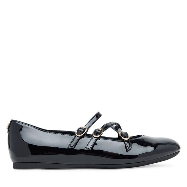 Baleriny Guess. Czarne baleriny Guess, z aplikacjami, bez obcasa, bez zapięcia. Za 259.99 zł.