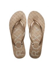 Roxy Japonki ARJL100873 Złoty. Żółte japonki Roxy, bez wzorów, z tworzywa sztucznego. Za 69.99 zł.
