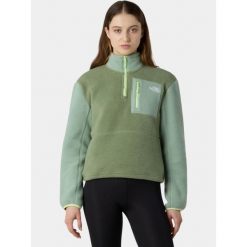 Sweter Damski The North Face W Yumiori 1/4 Zip. Zielone swetry The North Face, bez wzorów, z polaru, eleganckie, bez ramiączek. Za 379.00 zł.