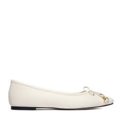 Baleriny GINO ROSSI. Białe baleriny Gino Rossi, bez wzorów, bez obcasa, bez zapięcia. Za 329.99 zł.