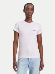 Karl Lagerfeld Jeans T-Shirt A1W17004 Różowy jasny Slim Fit. Czerwone t-shirty Karl Lagerfeld Jeans, l, bez wzorów, z bawełny, bez kołnierzyka, bez ramiączek. Za 219.99 zł.