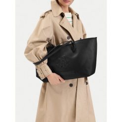Torebka Beverly Hills Polo Club. Czarne shopper bag Beverly Hills Polo Club, bez wzorów, bez dodatków. Za 229.99 zł.
