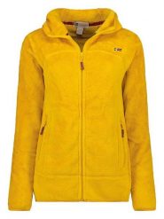 Geographical Norway Kurtka polarowa "Upalood" w kolorze musztardowym rozmiar: L. Brązowe kurtki Geographical Norway, l, bez wzorów, z polaru, bez kaptura. Za 109.52 zł.