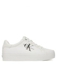 Calvin Klein Jeans Tenisówki YW0YW00847 Biały. Białe trampki Calvin Klein Jeans, bez wzorów, z jeansu, bez zapięcia. Za 459.99 zł.