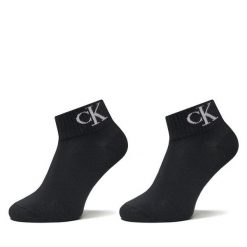 Skarpety długie Calvin Klein Jeans. Czarne skarpetki Calvin Klein Jeans, bez wzorów, z jeansu. Za 59.99 zł.