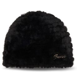 Czapka Guess. Czarne czapki zimowe Guess, z aplikacjami. Za 214.99 zł.