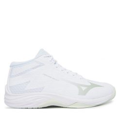 Buty halowe Mizuno. Białe buty sportowe lifestyle Mizuno, bez wzorów, sportowe, bez zapięcia. Za 409.99 zł.
