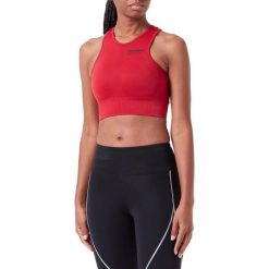 Top sportowy damski Superdry Core Seamless Mid Impact. Czerwone topy sportowe Superdry, m, bez wzorów, z elastanu. Za 112.00 zł.