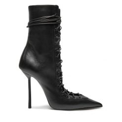Botki Le Silla. Czarne botki LE SILLA, bez wzorów, bez obcasa, na szpilce, bez zapięcia. Za 3,869.00 zł.