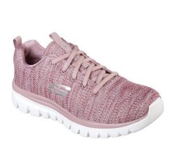 Buty do chodzenia damskie Skechers Twisted Fortune. Brązowe buty treningowe Skechers, na lato, bez wzorów, z materiału, bez zapięcia, trekkingowe. Za 279.00 zł.