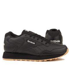 Buty damskie sneakersy do chodzenia Reebok GLIDE. Czarne buty treningowe Reebok, bez wzorów, z gumy, bez zapięcia, trekkingowe. Za 198.00 zł.