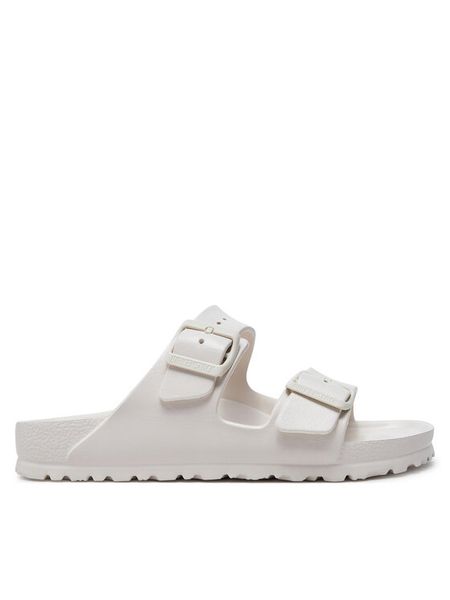 Birkenstock Klapki Arizona EVA 1027384 Écru. Klapki Birkenstock, bez wzorów, z syntetyku, bez obcasa, bez zapięcia. Za 249.99 zł.