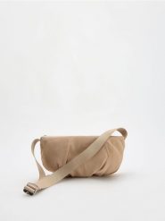 Saszetka crossbody - beżowy. Brązowe nerki i saszetki Reserved, bez wzorów, z tkaniny, bez dodatków. W wyprzedaży za 79.99 zł.