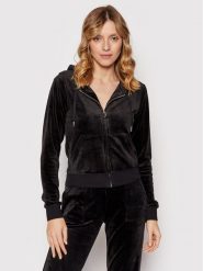 Juicy Couture Bluza Robertson JCAP176 Czarny Slim Fit. Czarne bluzy Juicy Couture, s, bez wzorów, z syntetyku, bez kaptura. Za 199.99 zł.