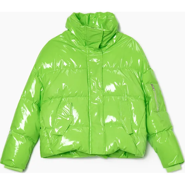 Neonowa pikowana kurtka puffer - Zielony. Zielone kurtki Cropp, l, bez wzorów, z poliesteru, bez kaptura. Za 249.99 zł.