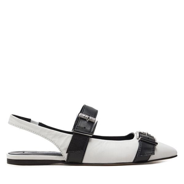 Baleriny KARL LAGERFELD. Białe baleriny KARL LAGERFELD, bez wzorów, bez obcasa, bez zapięcia. Za 550.99 zł.