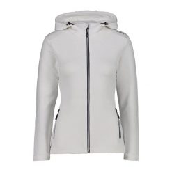 Polar z kapturem dla kobiet CMP. Białe bluzy z polaru CMP, bez wzorów, z polaru. Za 353.50 zł.
