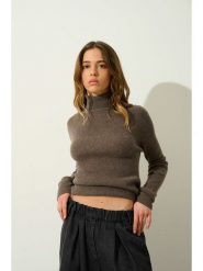 AUTHENTIC CASHMERE Kaszmirowy golf "Suzie" w kolorze szarobrązowym rozmiar: M. Szare swetry AUTHENTIC CASHMERE, m, bez wzorów, z kaszmiru, bez ramiączek. Za 353.04 zł.
