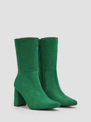 Bellucci Botki w kolorze zielonym rozmiar: 40. Zielone botki Bellucci, bez wzorów, eleganckie, bez obcasa, bez zapięcia. Za 143.90 zł.