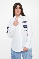 Koszula damska z naszywkami ERMANNO FIRENZE. Koszule Ermanno Firenze, z aplikacjami, bez kołnierzyka, bez ramiączek. Za 1,709.00 zł.