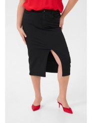 KAFFE curve Spódnica "Dina" w kolorze czarnym rozmiar: 52. Czarne spódnice KAFFE curve, bez wzorów, midi. Za 130.99 zł.