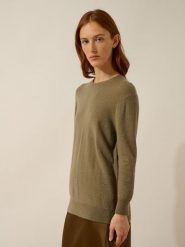 Just Cashmere Kaszmirowy sweter "Janice" w kolorze khaki rozmiar: L. Brązowe swetry Just Cashmere, l, bez wzorów, z kaszmiru, bez ramiączek. Za 369.99 zł.