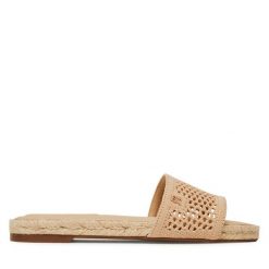 Espadryle Tommy Hilfiger. Brązowe espadryle Tommy Hilfiger, bez wzorów, z meshu, bez obcasa. Za 399.99 zł.