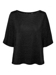 Vero Moda Bluzka w kolorze czarnym rozmiar: XS. Czarne bluzki Vero Moda, xs, bez wzorów, bez kołnierzyka, bez ramiączek. Za 30.85 zł.