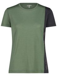 CMP Koszulka funkcyjna w kolorze oliwkowo-czarnym rozmiar: 48. Brązowe t-shirty sportowe CMP, bez wzorów, z wełny, bez ramiączek, outdoorowe. Za 126.24 zł.