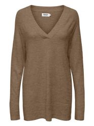 ONLY Sweter w kolorze brązowym rozmiar: XS. Brązowe swetry ONLY, xs, bez wzorów, bez ramiączek. Za 48.39 zł.