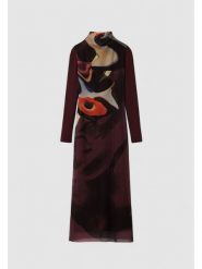 Desigual Sukienka codzienna Lincoln 24WWVK58 Brązowy Slim Fit. Brązowe sukienki Desigual, na co dzień, m, bez wzorów, z syntetyku, bez kołnierzyka, bez ramiączek, proste. Za 289.99 zł.