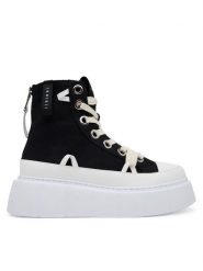 Inuikii Trampki Matilda Canvas High 30103-025 Czarny. Czarne trampki Inuikii, bez wzorów, z materiału, bez zapięcia. Za 999.99 zł.