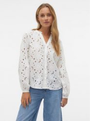 Vero Moda Koszula Ida 10303333 Biały Regular Fit. Białe koszule Vero Moda, m, bez wzorów, z bawełny, bez kołnierzyka, bez ramiączek. Za 69.99 zł.