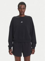 Adidas Bluza Essentials Small Logo Feelcozy JC5932 Czarny Loose Fit. Czarne bluzy adidas, l, bez wzorów, z bawełny, bez kaptura. Za 199.99 zł.