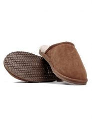 Hofbrucker Skórzane kapcie w kolorze brązowym rozmiar: 42. Brązowe kapcie Hofbrucker, bez wzorów, ze skóry. Za 214.19 zł.