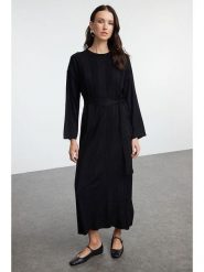 Trendyol Sukienka w kolorze czarnym rozmiar: L. Czarne sukienki Trendyol, na co dzień, l, bez wzorów, z tkaniny, bez kołnierzyka, bez ramiączek, maxi, proste. Za 73.99 zł.